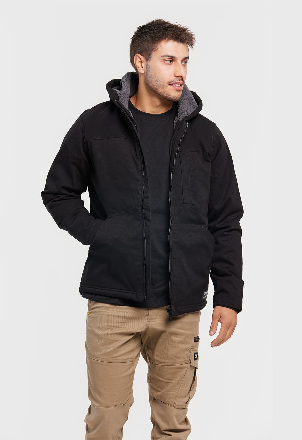 Hooded Sherpa Lined Jacket