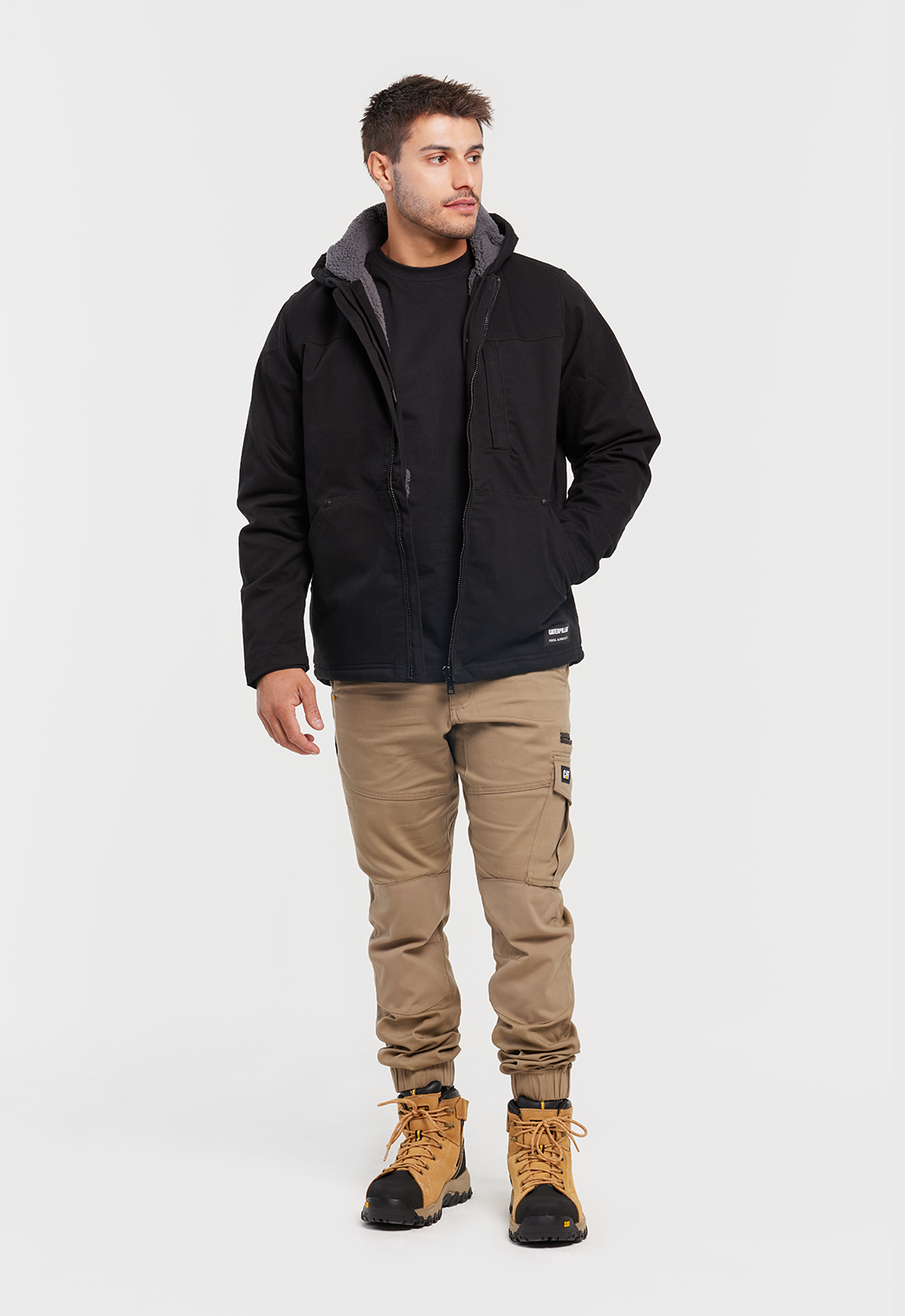 Hooded Sherpa Lined Jacket