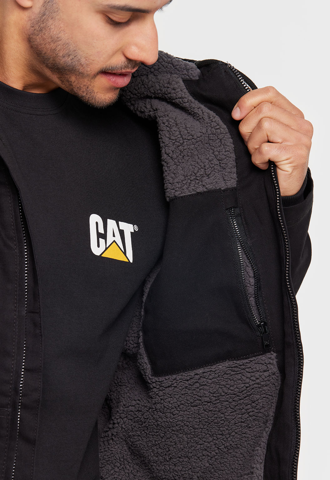 Hooded Sherpa Lined Jacket