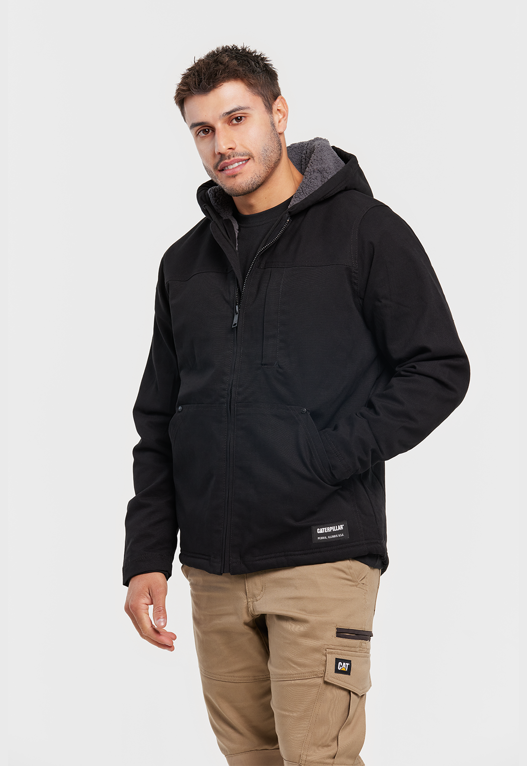 Hooded Sherpa Lined Jacket