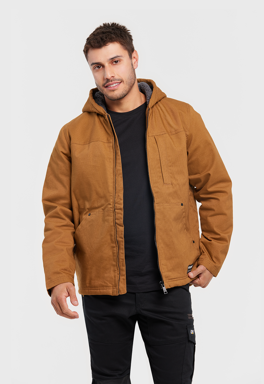 Hooded Sherpa Lined Jacket