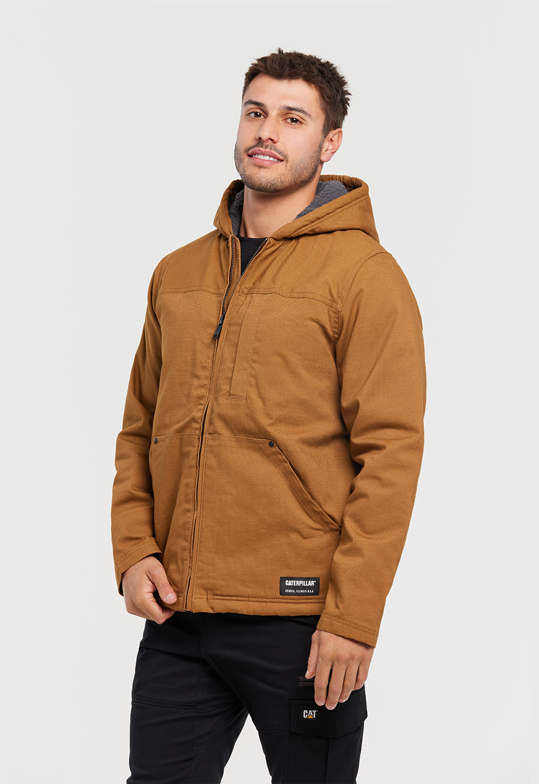 Hooded Sherpa Lined Jacket