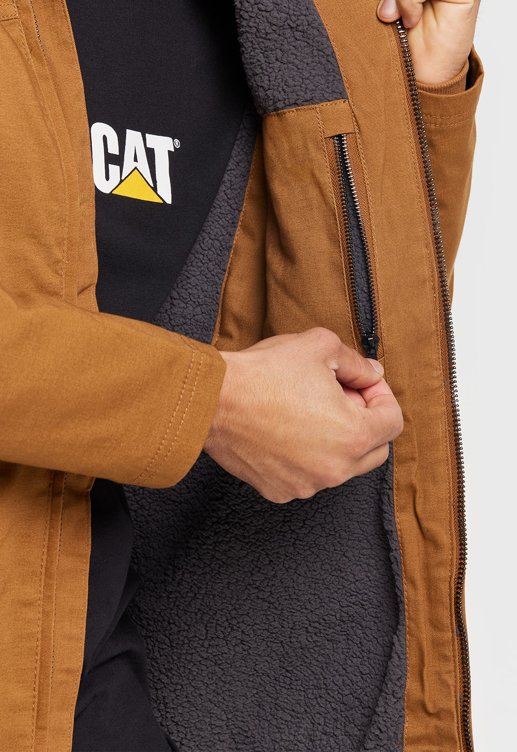 Hooded Sherpa Lined Jacket