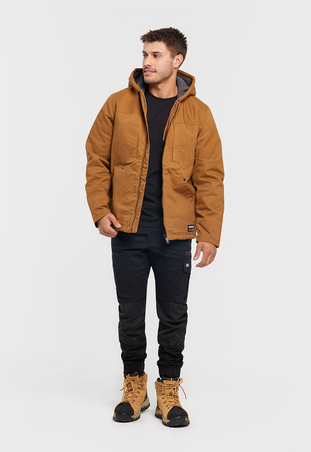 Hooded Sherpa Lined Jacket