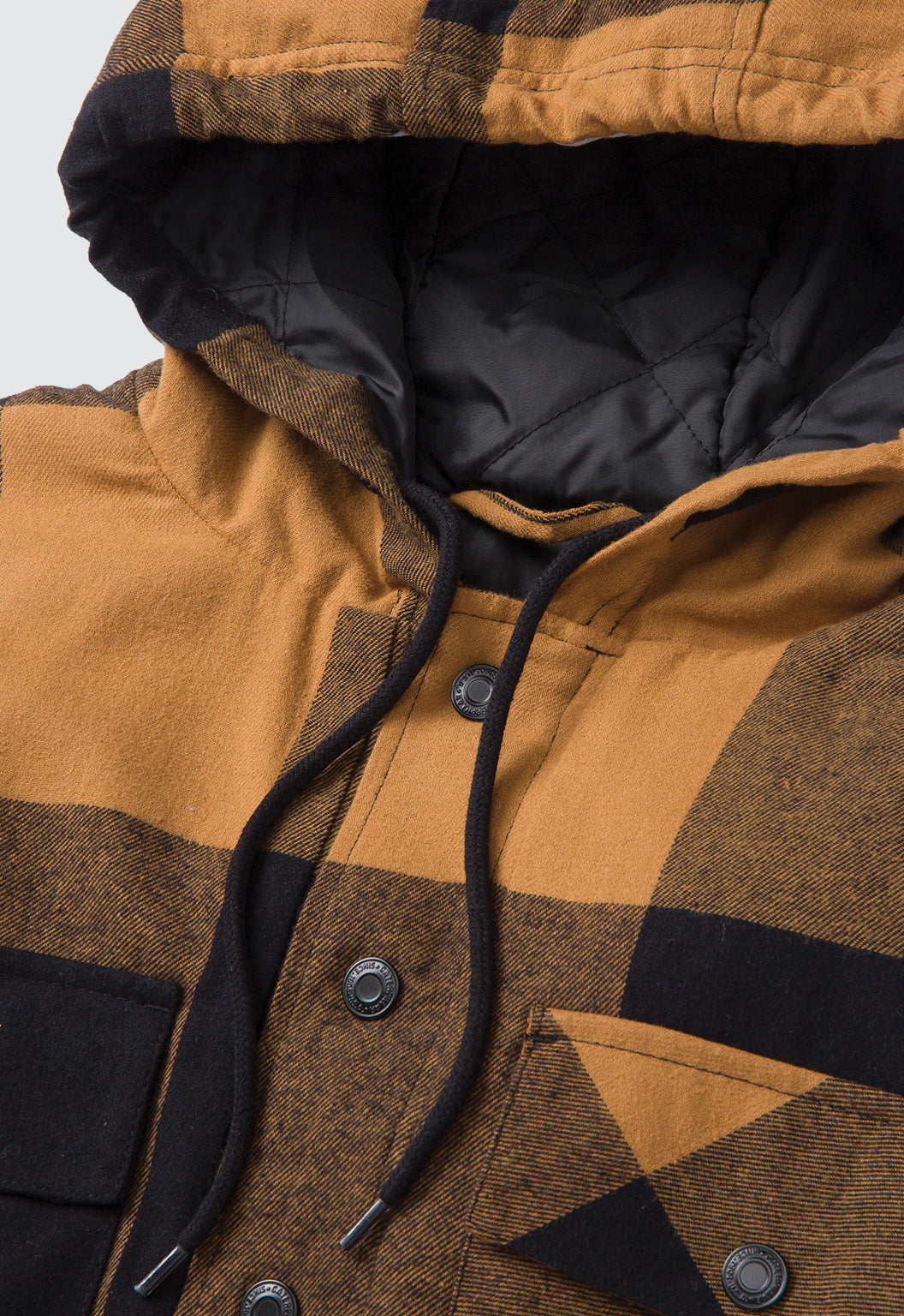Hooded Flannel Shirt Jacket