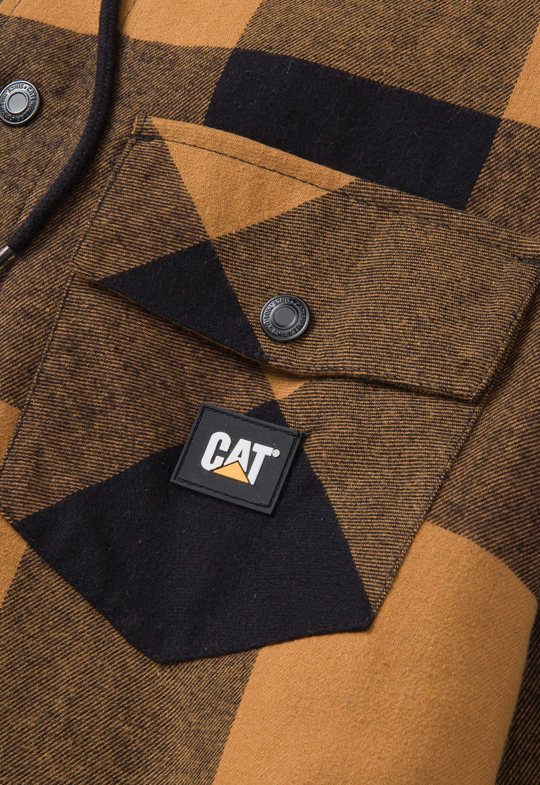 Hooded Flannel Shirt Jacket