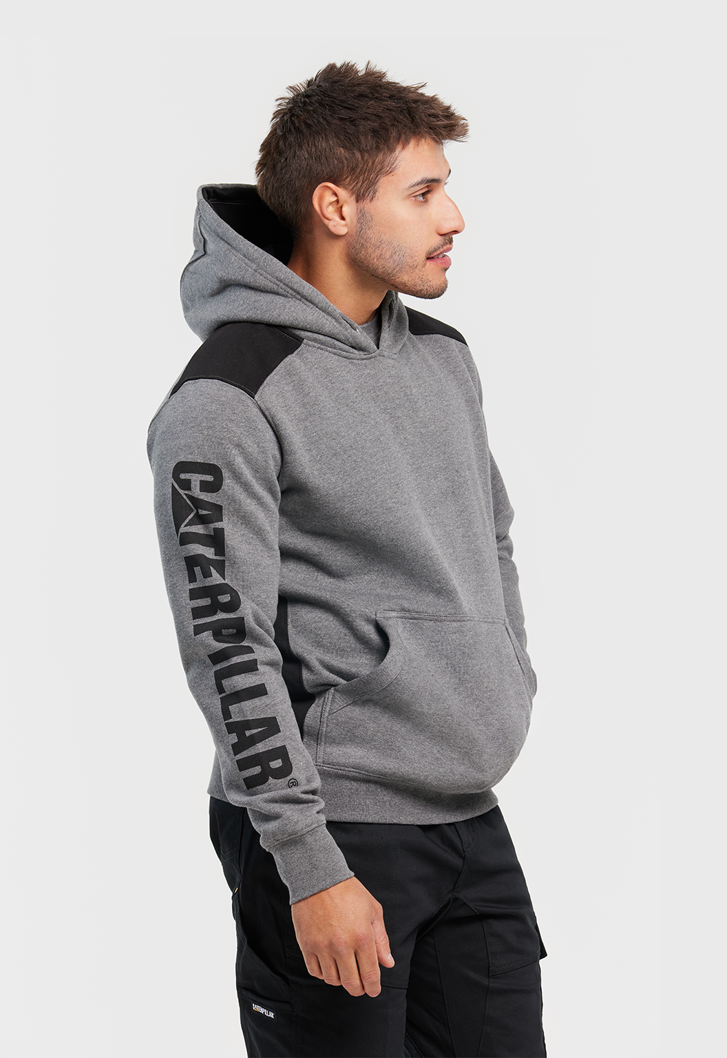 Logo Panel Hooded Sweatshirt
