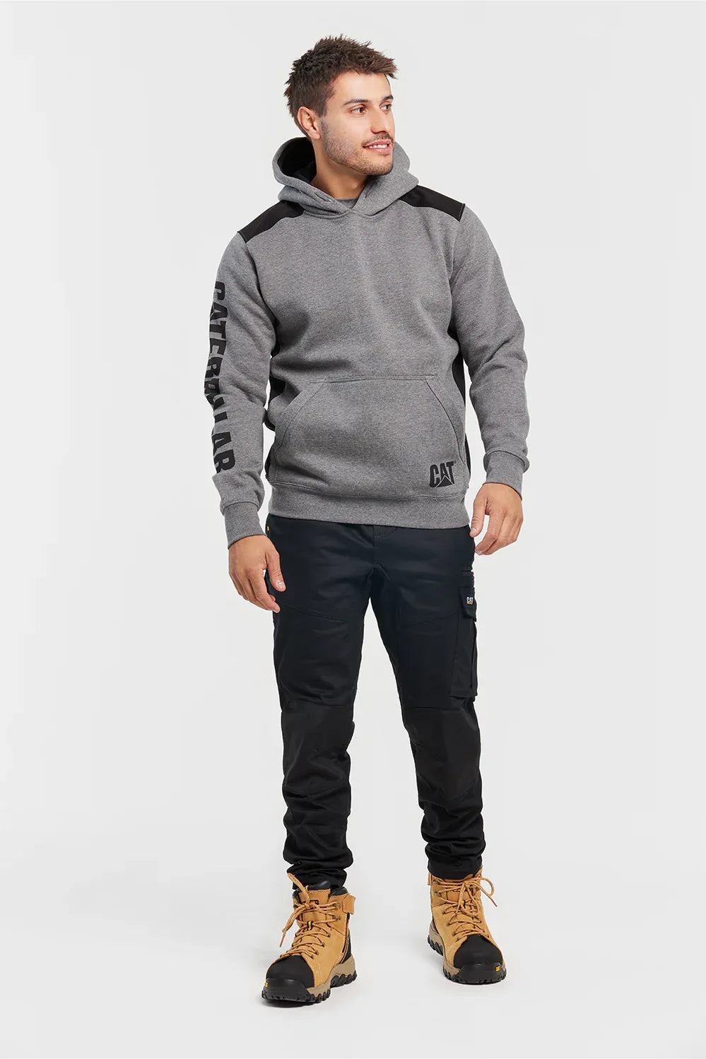 Logo Panel Hooded Sweatshirt | CAT Workwear Australia