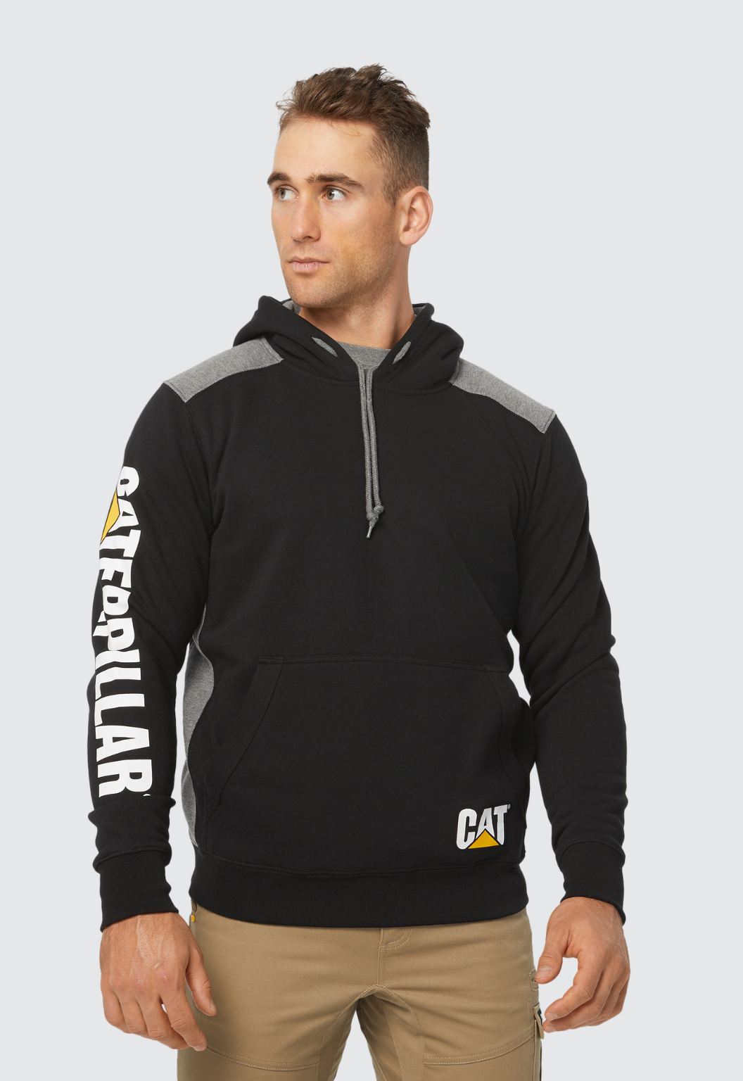 Logo Panel Hooded Sweatshirt