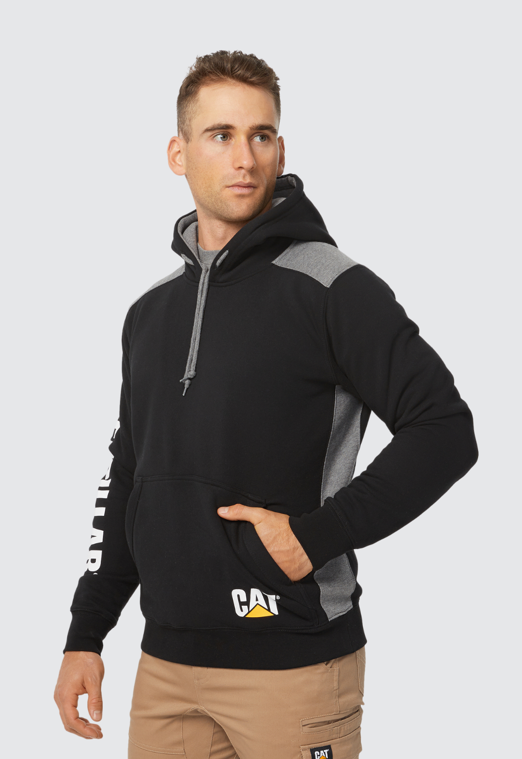 Logo Panel Hooded Sweatshirt
