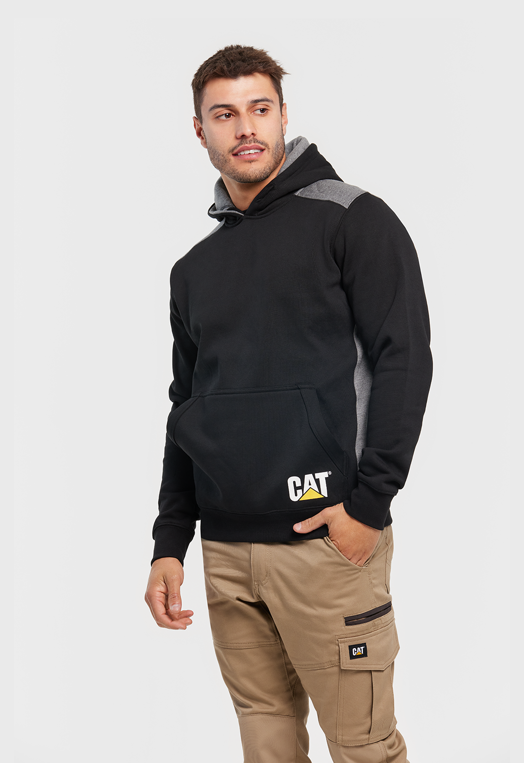 Logo Panel Hooded Sweatshirt
