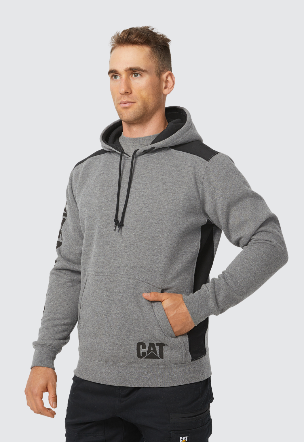 Logo Panel Hooded Sweatshirt