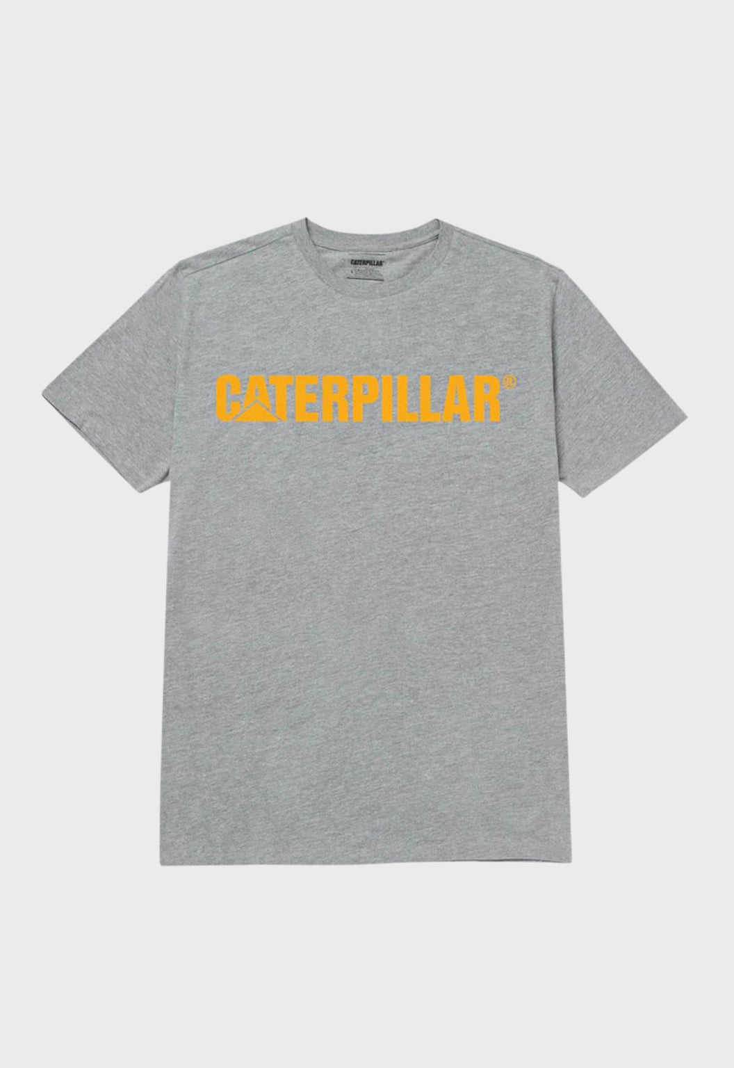 Caterpillar Logo Tee - Heather Grey/Yellow