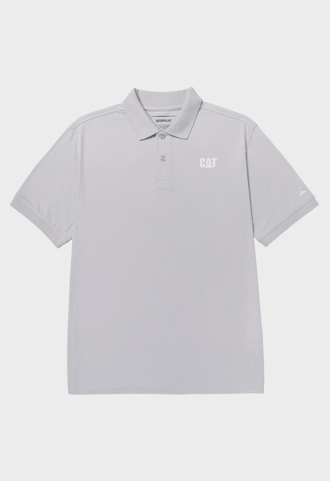CAT Logo Jersey Polo - Silver Lake