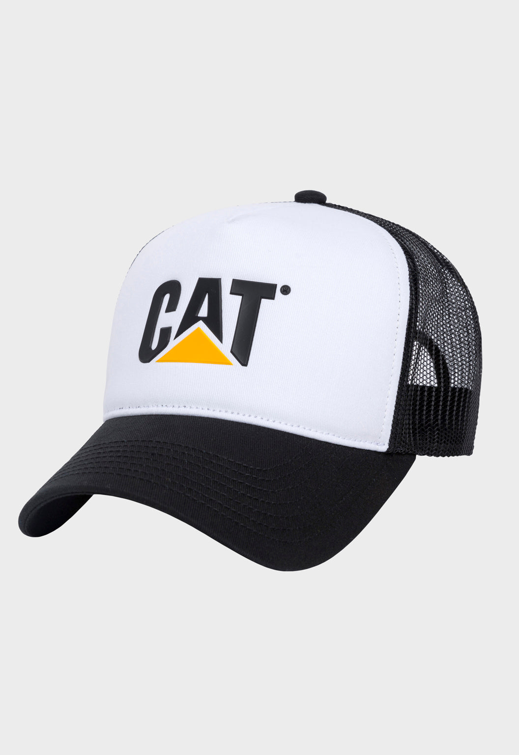 CAT Logo Mesh Back Hat - White/Trademark