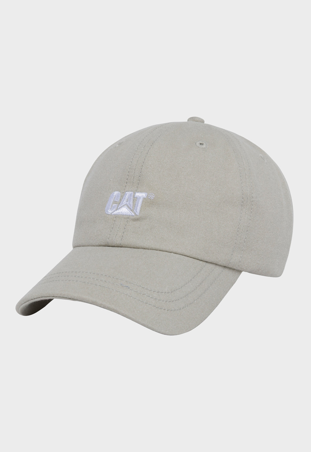 CAT 6 Panel Unstructured Logo Hat - Hummus/White