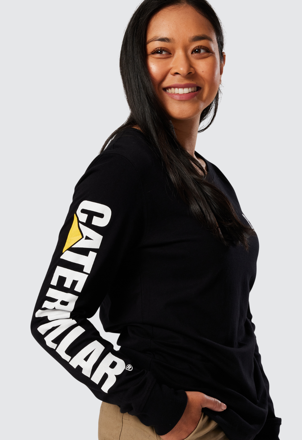 Womens LS Trademark Banner Tee