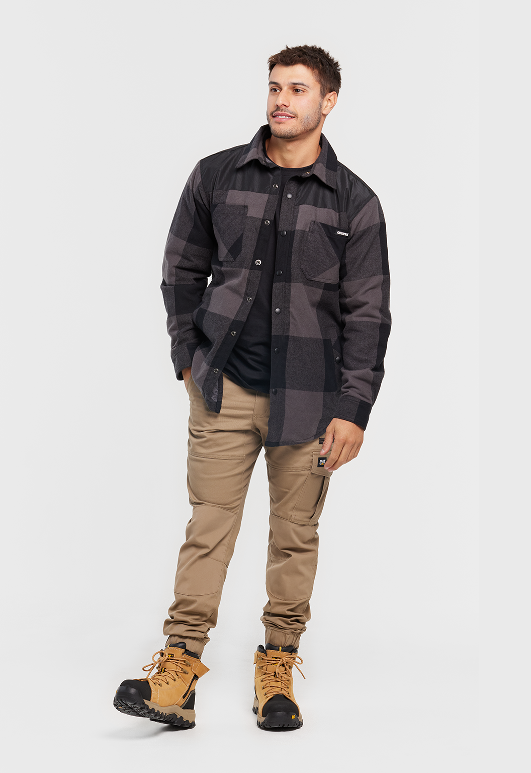 Block Check Insulated Shirt Jacket