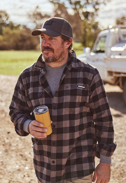 Buffalo Check Work Shirt - Charcoal Black