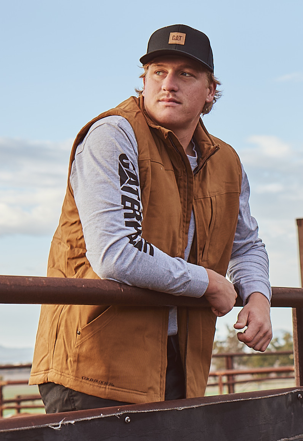 Sherpa Lined Vest - Bronze