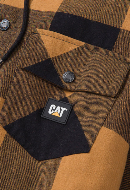 Hooded Flannel Shirt Jacket