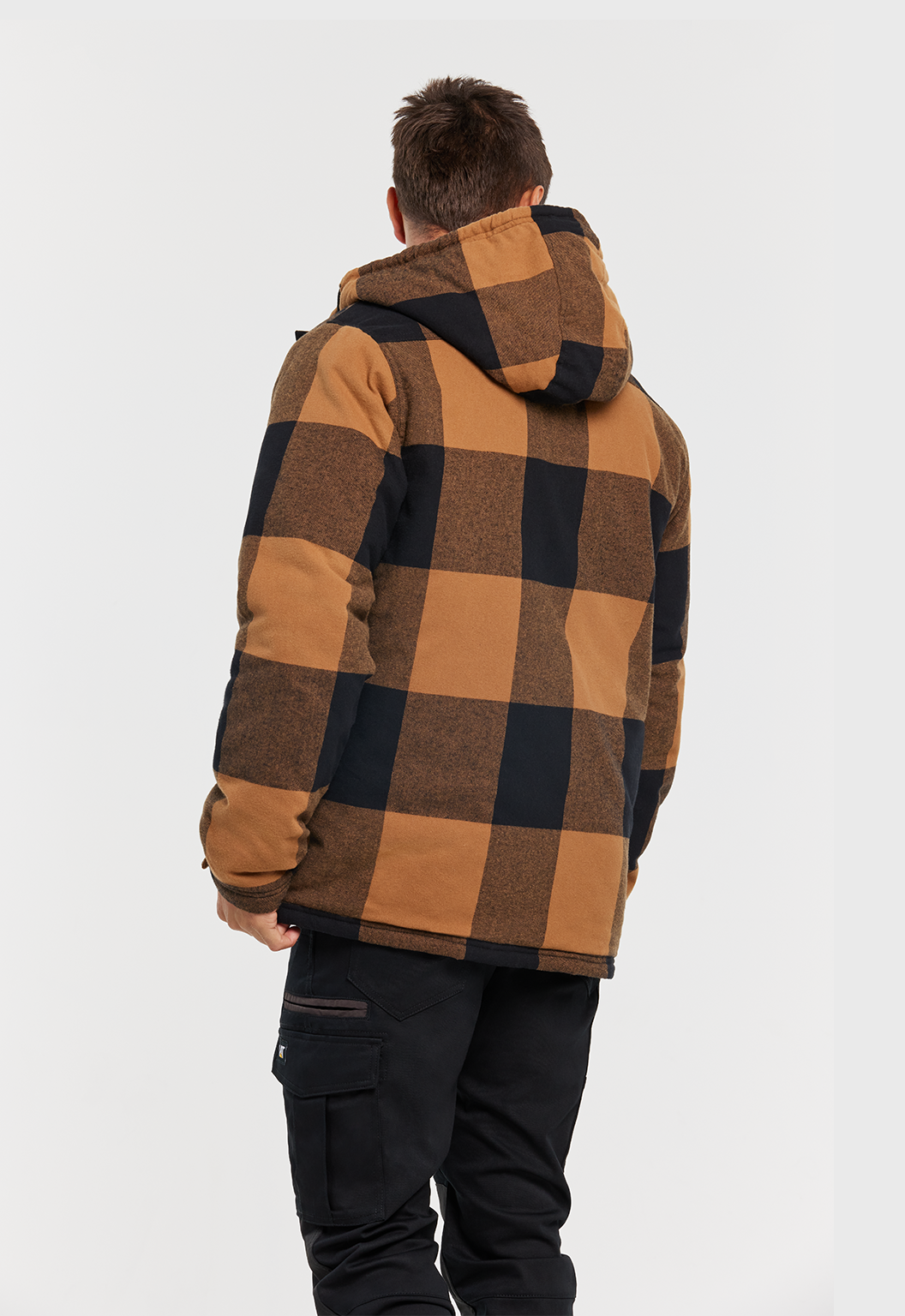Hooded Flannel Shirt Jacket