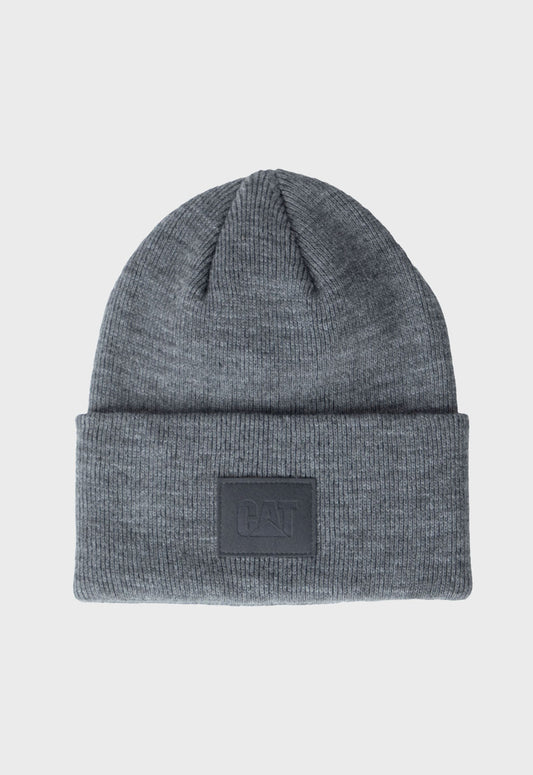 Tonal Patch Beanie  - Dark Heather Grey