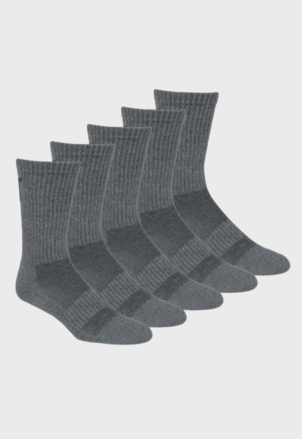CAT 1/2 Cushion Crew Socks 10 Pack - Black/Grey