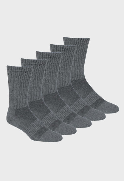 CAT 1/2 Cushion Crew Socks 10 Pack - Black/Grey