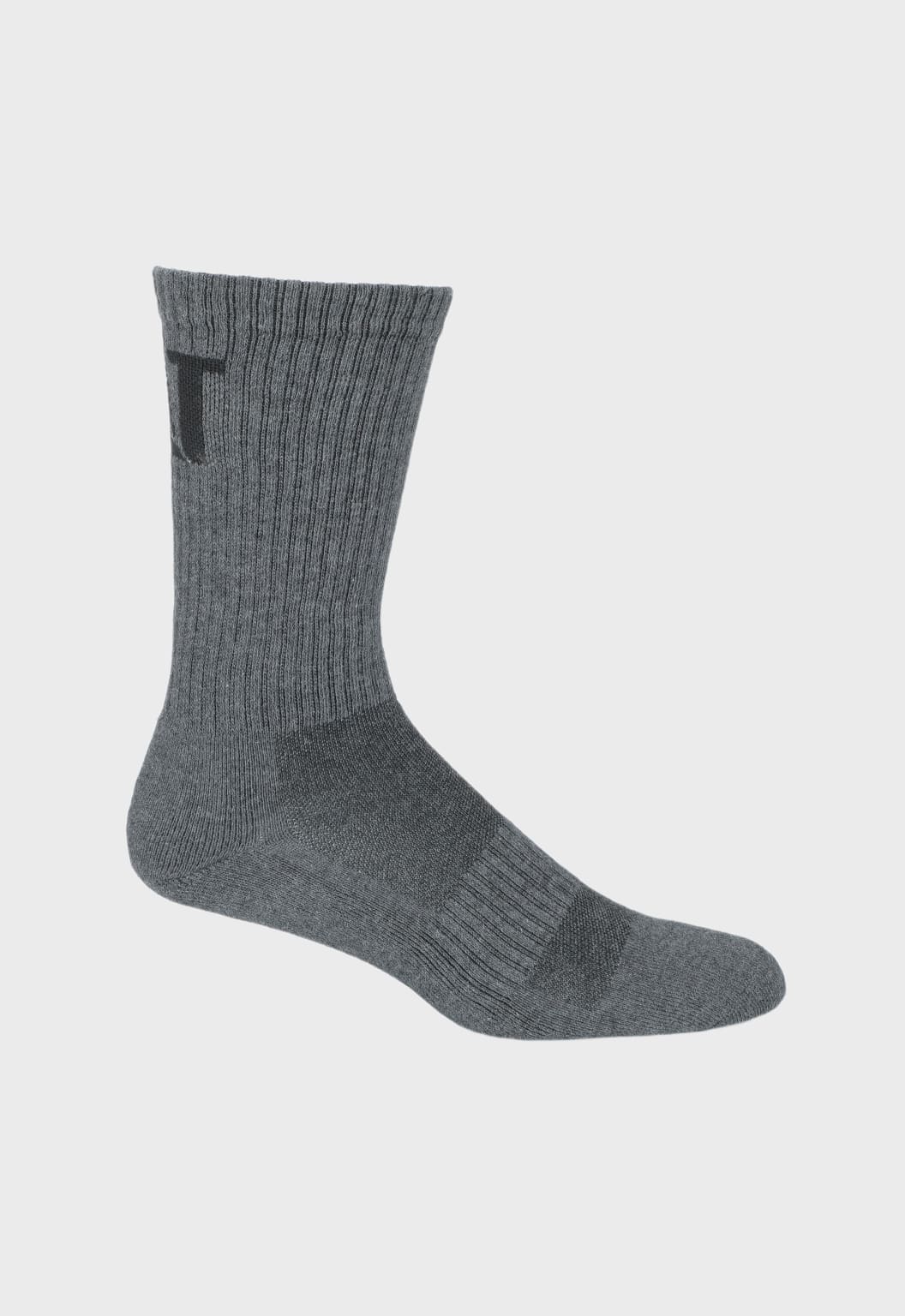 CAT 1/2 Cushion Crew Socks 10 Pack - Black/Grey