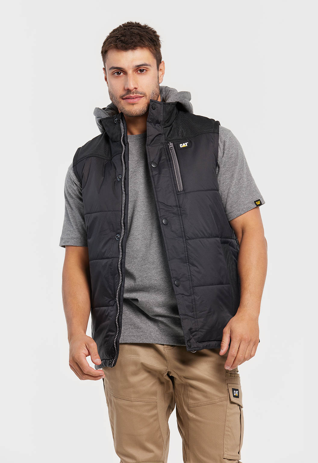 Hooded Work Vest – CAT Workwear Australia