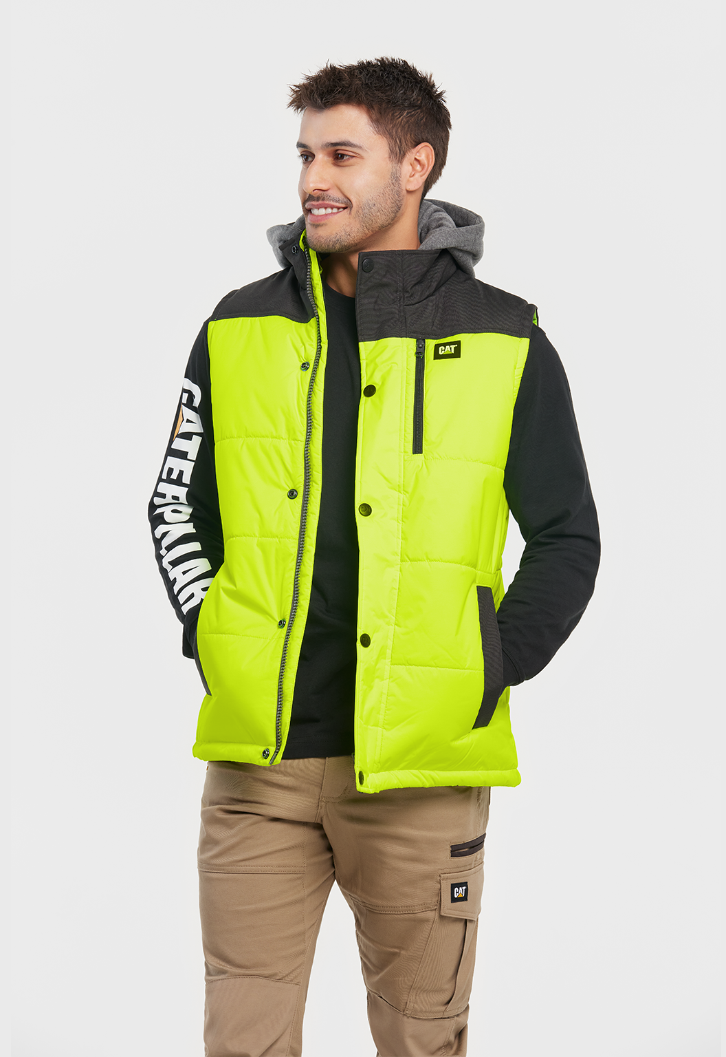 Hi-Vis Hooded Work Vest