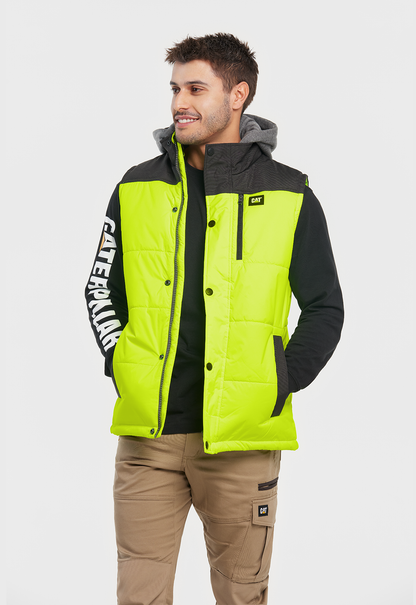 Hi-Vis Hooded Work Vest