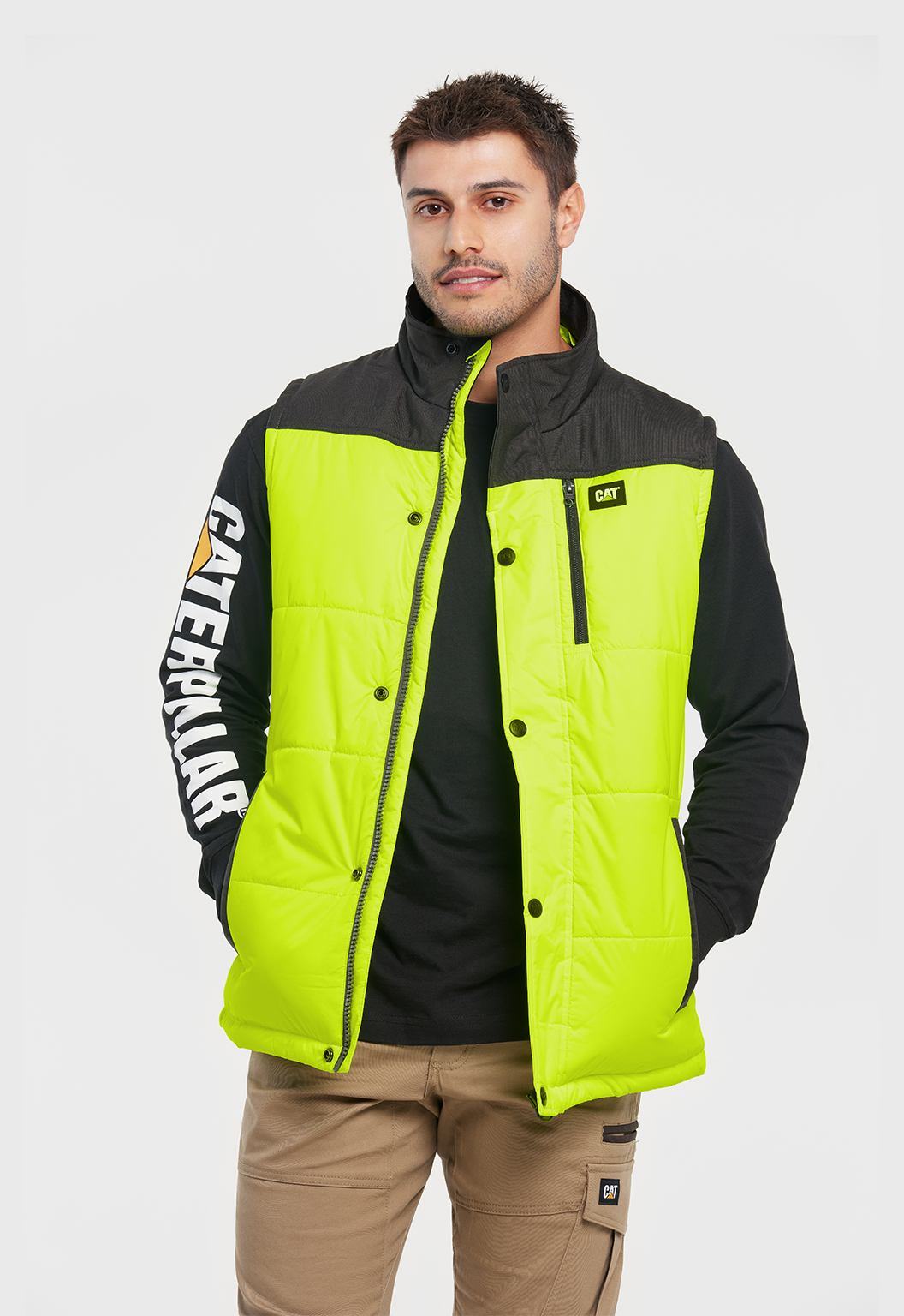 Hi-Vis Hooded Work Vest