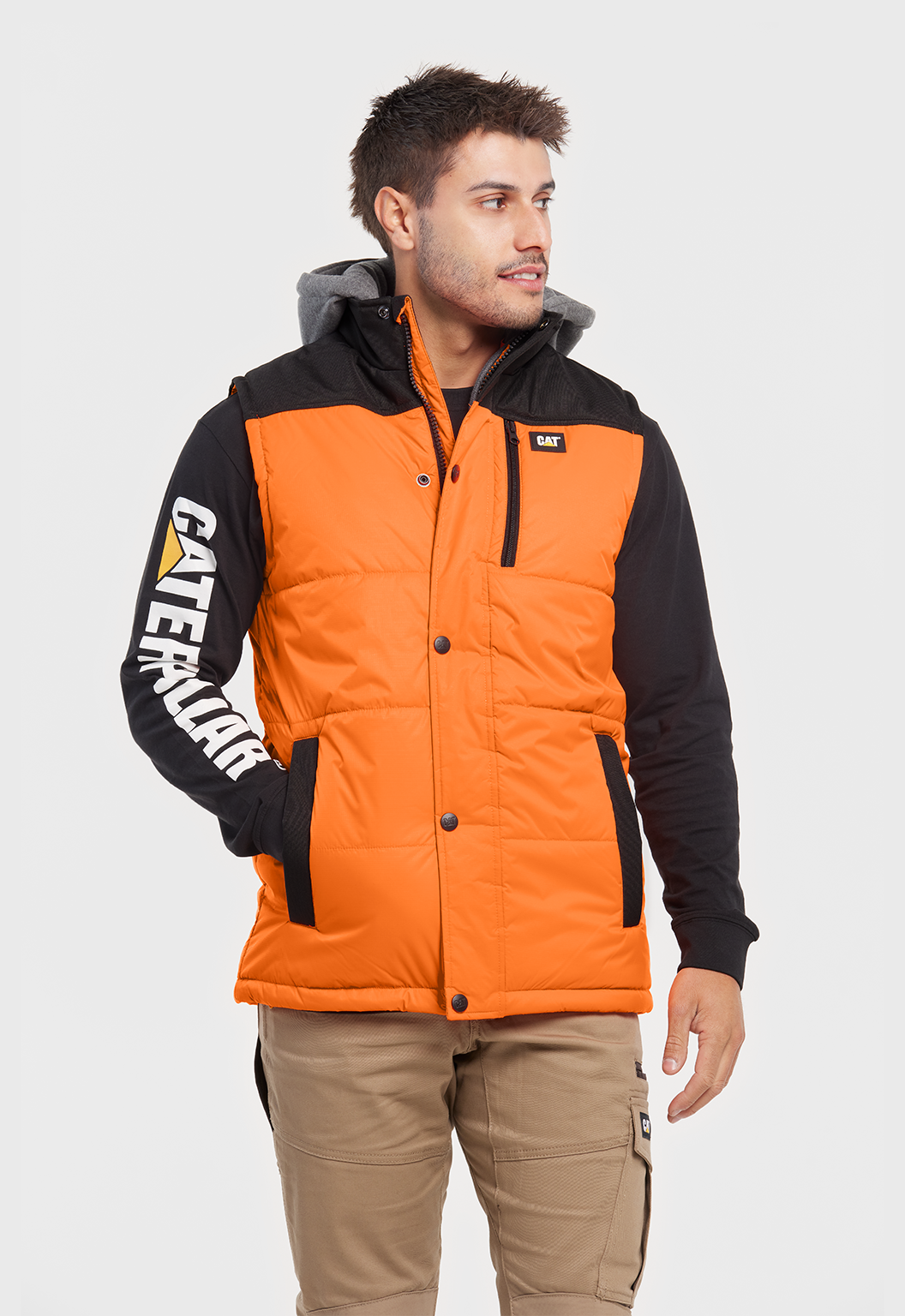 Hi-Vis Hooded Work Vest