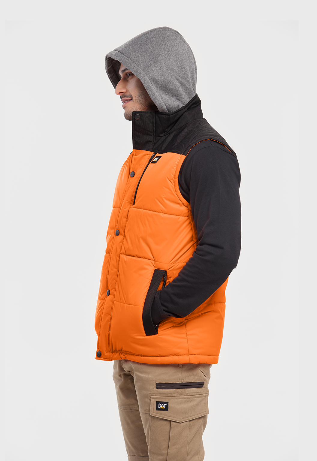 Hi-Vis Hooded Work Vest