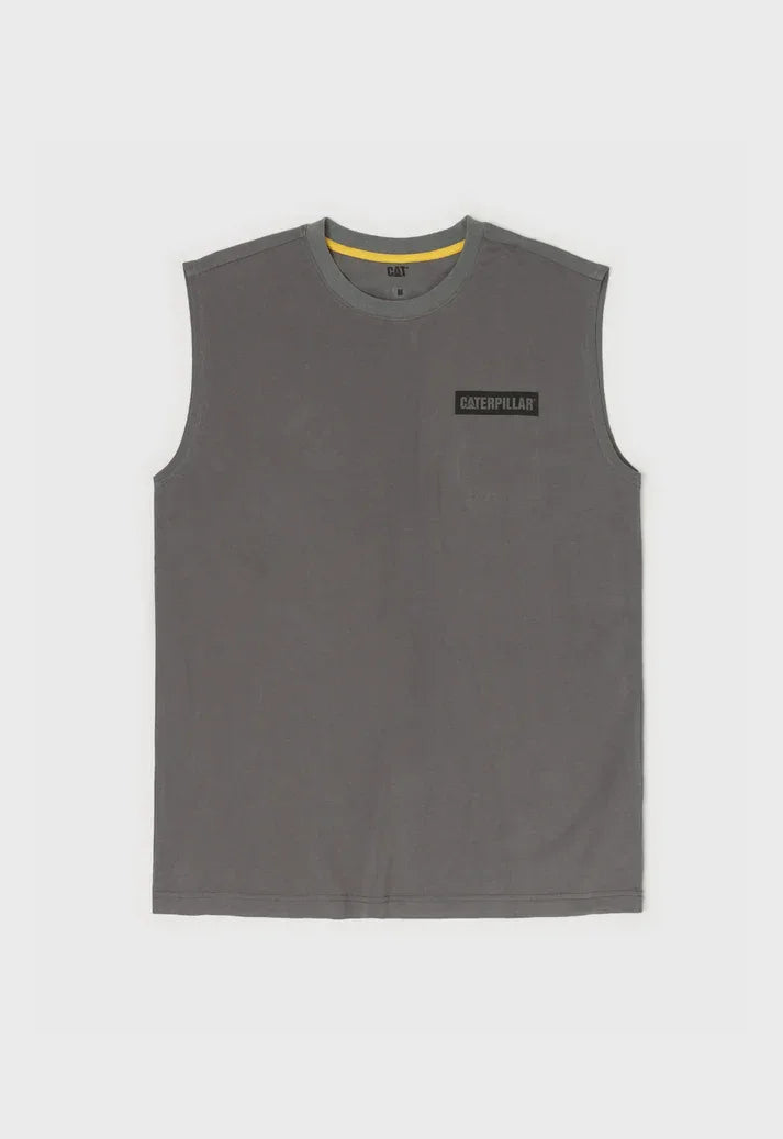 Icon Block Muscle Tee | CAT Workwear Australia