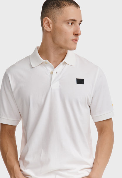 Cat Logo Jersey Polo - White