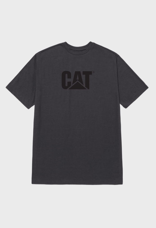 CAT Logo Tee  - Washed Black/Black