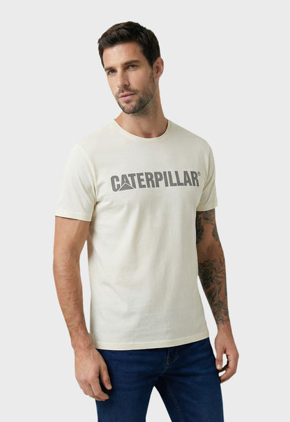 Caterpillar Logo Tee - Vanilla/Smoked Pearl