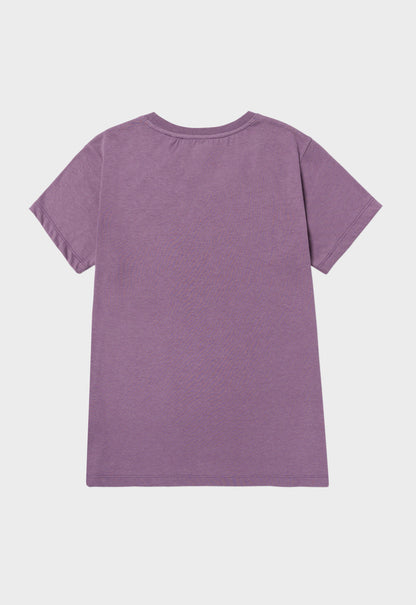 Womens CAT Logo Tee - Purple Sage/Neutral Gray