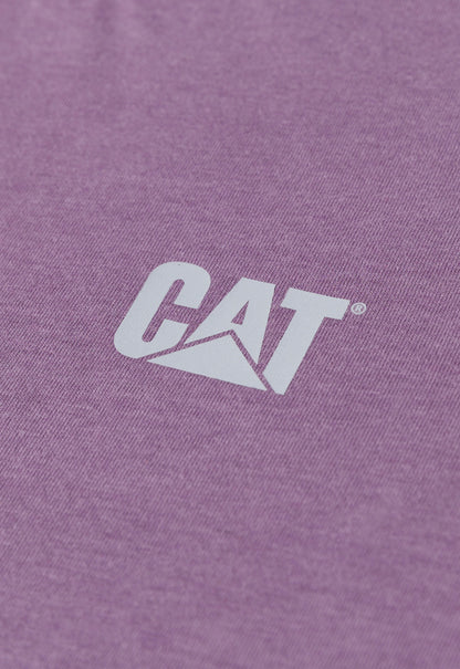 Womens CAT Logo Tee - Purple Sage/Neutral Gray