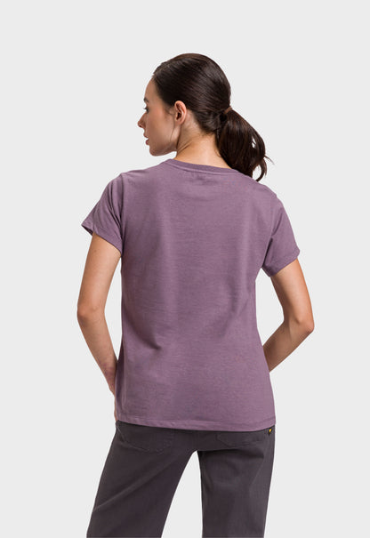 Womens CAT Logo Tee - Purple Sage/Neutral Gray