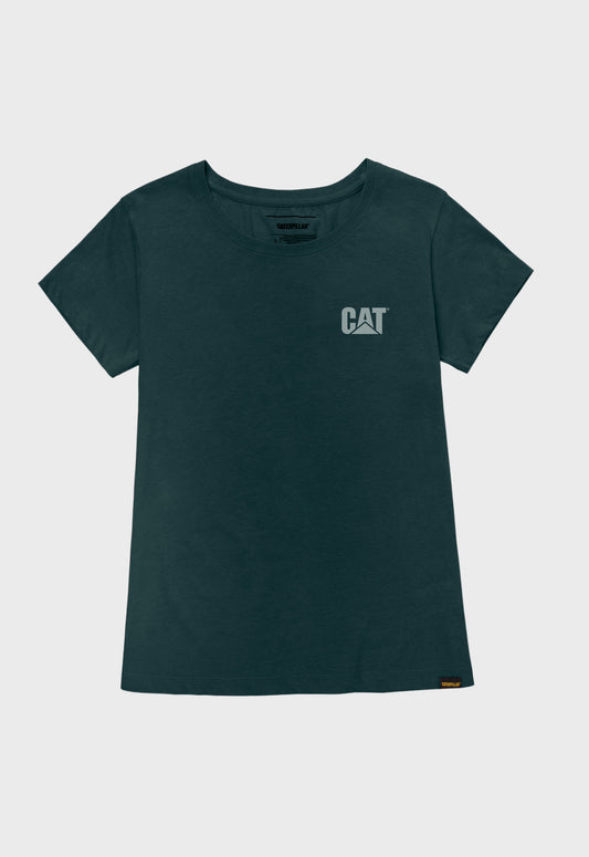 Womens CAT Logo Tee - Ponderosa/Tonal
