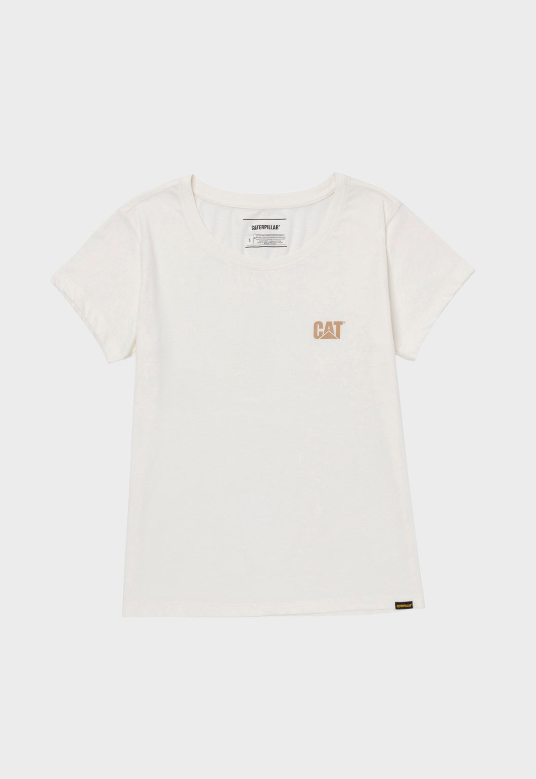 Womens CAT Logo Tee - Vanilla/Tonal