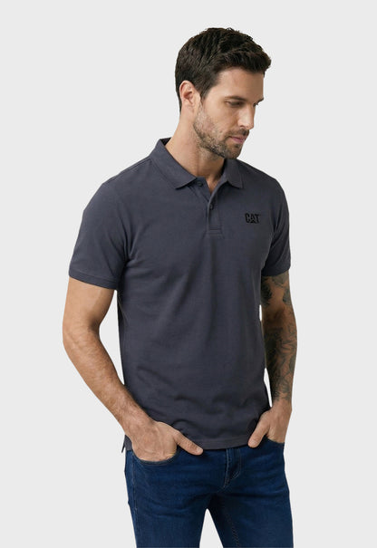 CAT Logo Pique Polo - Inkwell
