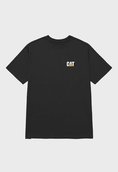 CAT Small Logo Tee - Pitch Black/Trademark