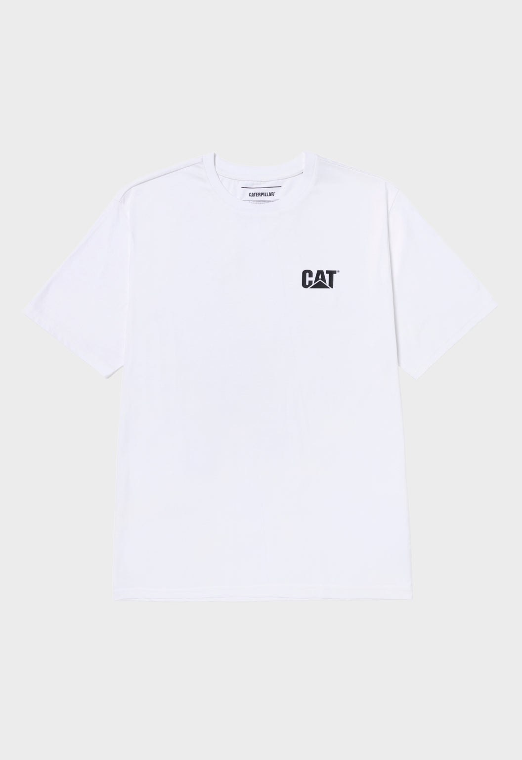 CAT Small Logo Tee - White Black