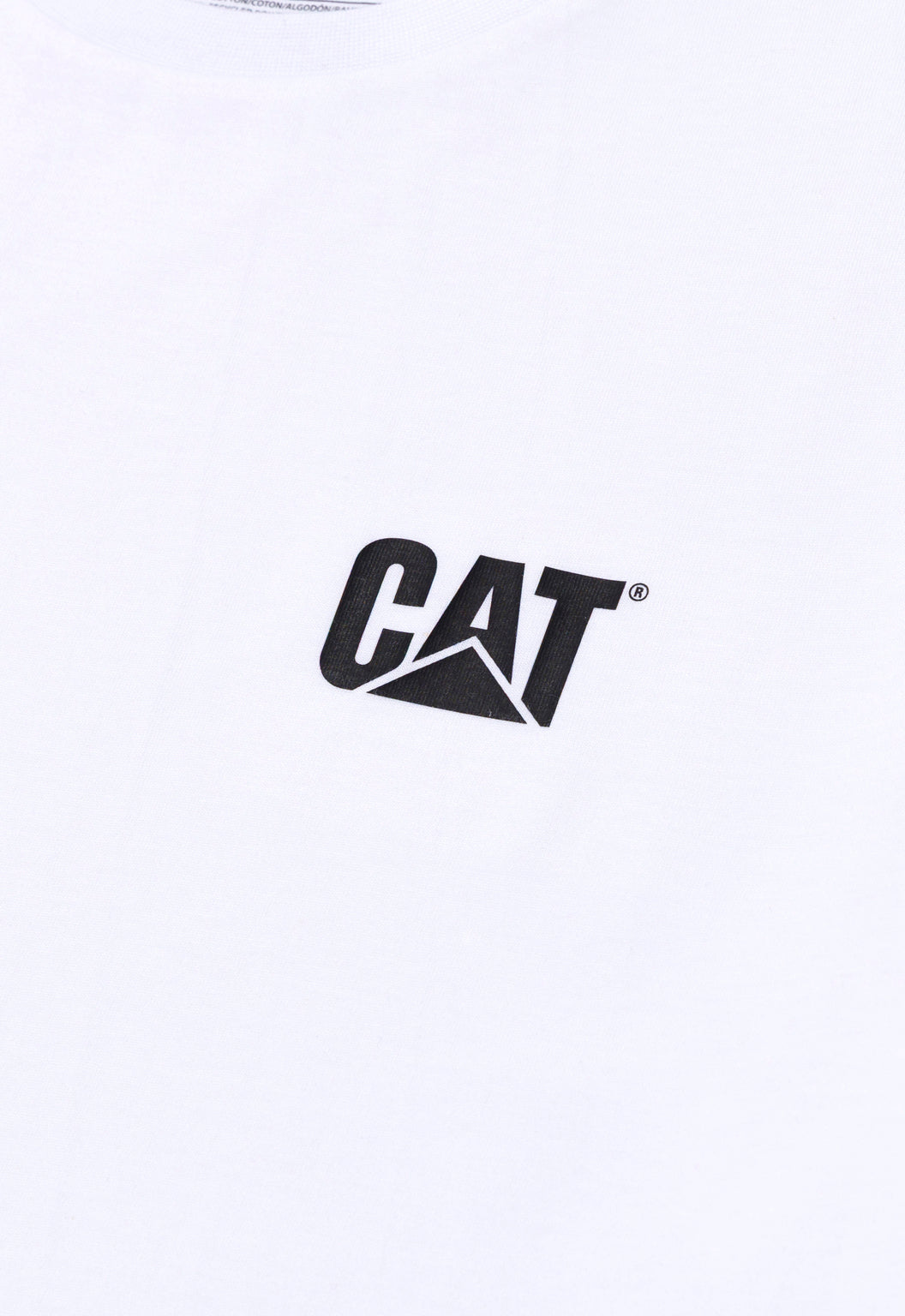 CAT Small Logo Tee - White Black