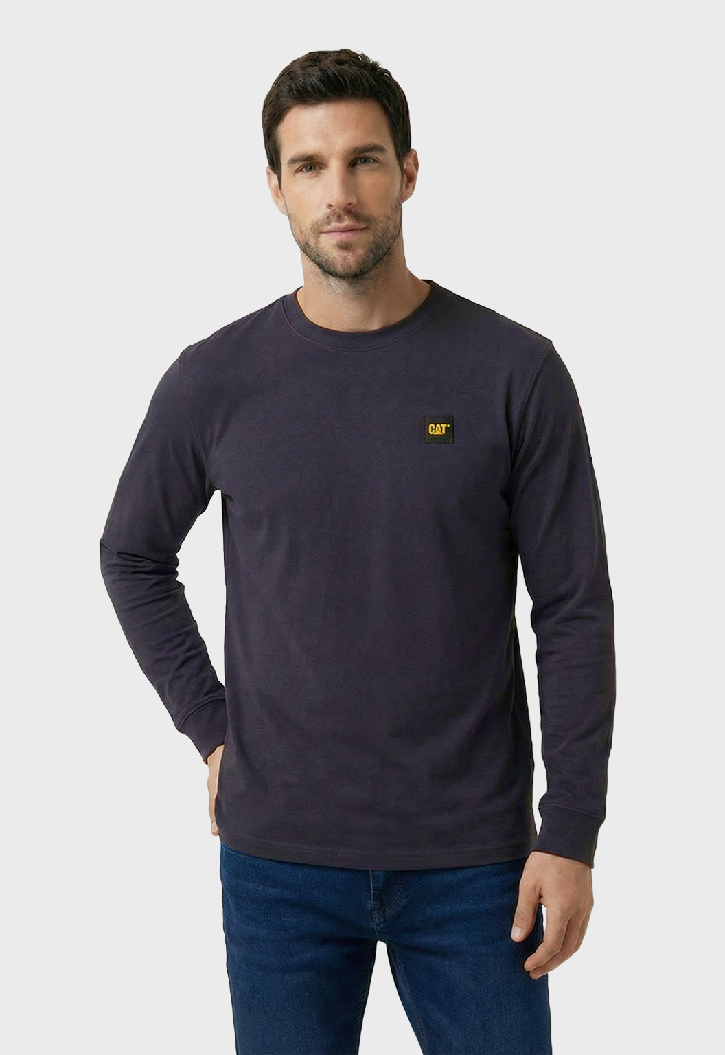 CAT Patch Long Sleeve Tee - Inkwell